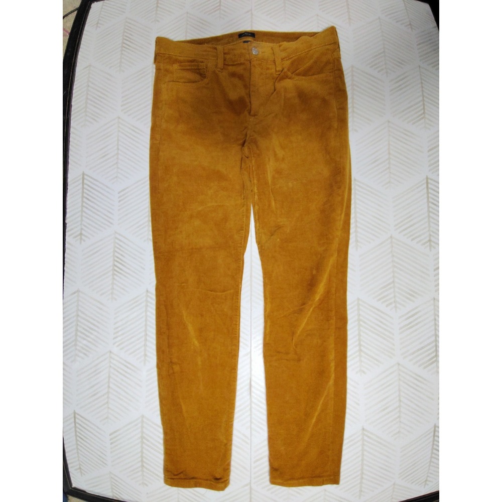 J.Crew Womens Mustard Yellow Gold Corduroy Slim Straight Leg Pants Size 27